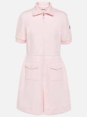 Pamučna haljina Moncler ružičasta