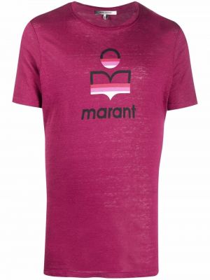 Camiseta con estampado Isabel Marant rosa