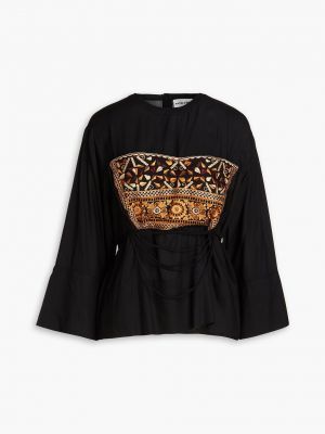 Блузка с вышивкой Antik Batik черная