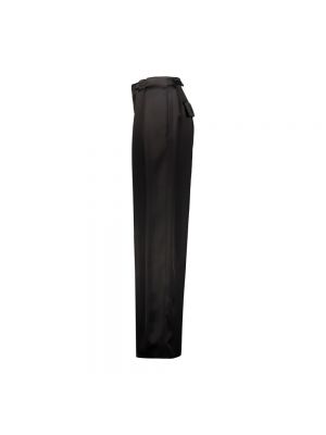 Pantalones de raso de viscosa plisados Sapio negro