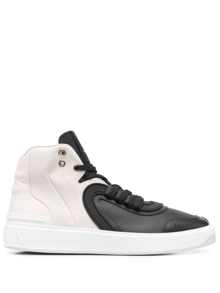 Lær sneakers Balmain svart