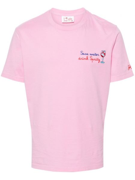 Koszulka bawełniana Mc2 Saint Barth różowa