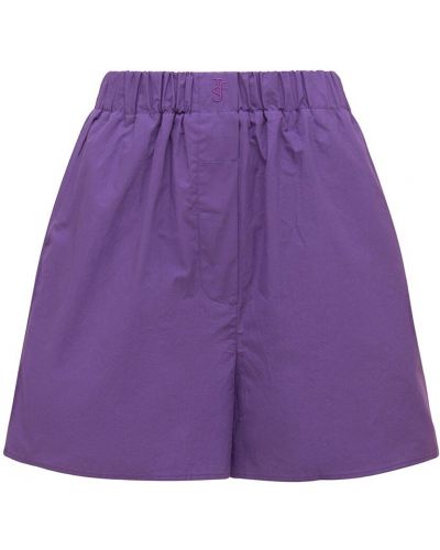 Bombažne kratke hlače The Frankie Shop vijolična