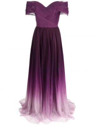 Spalvų gradiento rašto vakarinė suknelė Ana Radu violetinė