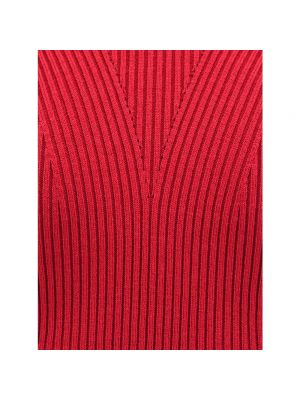Jersey de lana de tela jersey bootcut Alexander Mcqueen rojo