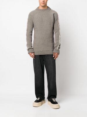 Sweter wełniany z wełny merino Boris Bidjan Saberi szary