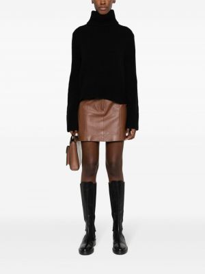 Vilnas plisēti asimetrisks džemperis Polo Ralph Lauren melns