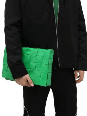 Кожаная сумка Bottega Veneta зеленая