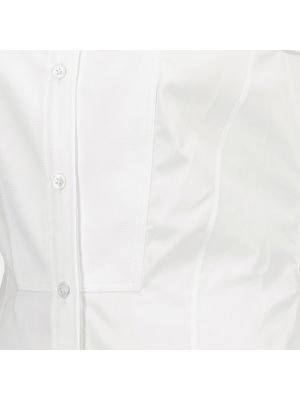Camisa de algodón manga corta Alexander Mcqueen blanco