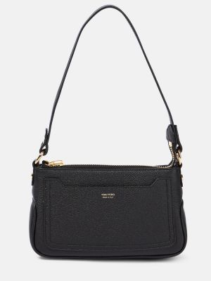 Bolso cruzado de cuero Tom Ford negro