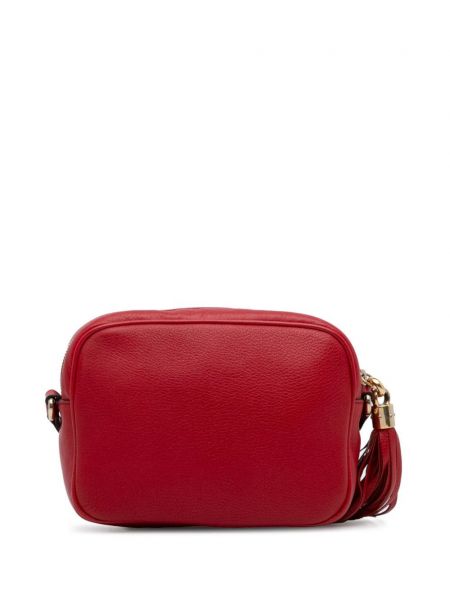 Kožená taška přes rameno Gucci Pre-owned červená