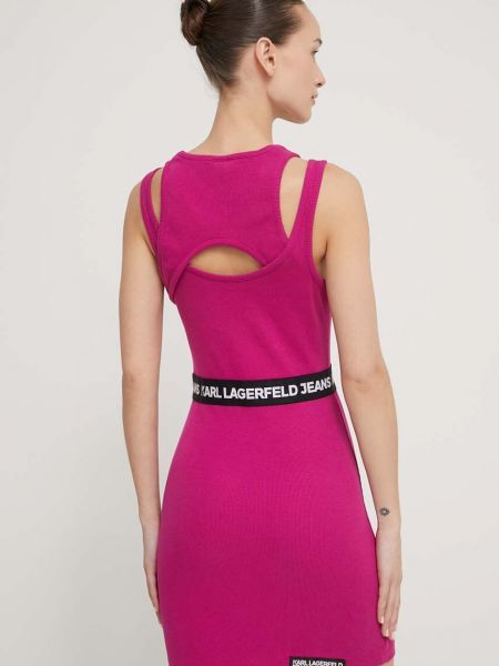 Mini šaty Karl Lagerfeld Jeans růžové