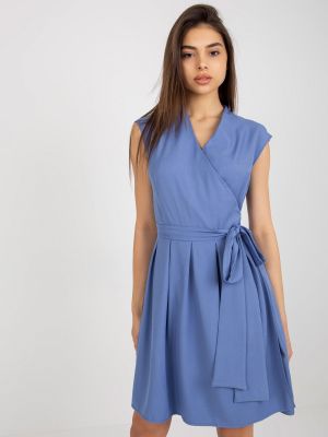 Koktejlkové šaty Fashionhunters modrá