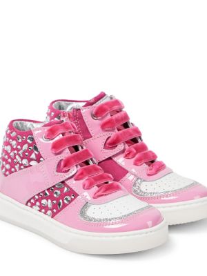 Lær sneakers for jenter Monnalisa rosa