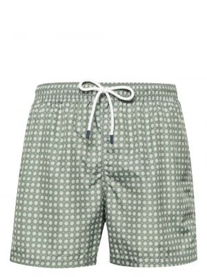 Kratke hlače s cvjetnim printom s printom Fedeli zelena