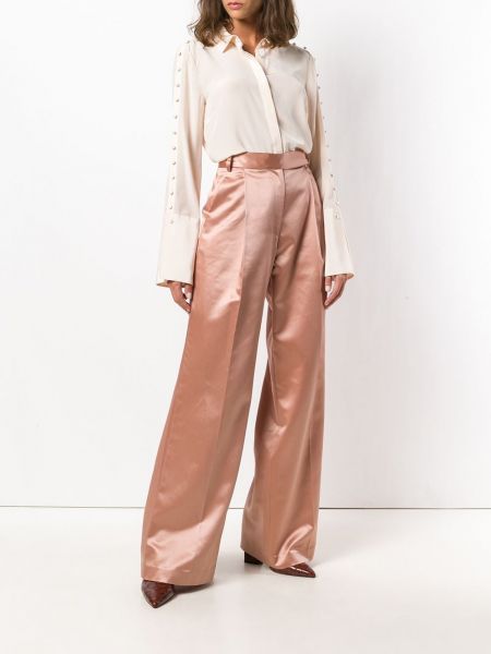Pantalones de cintura alta Partow rosa