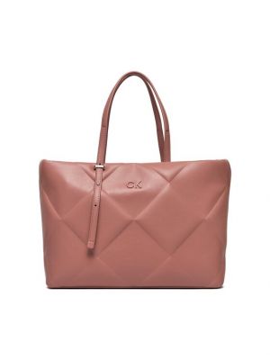 Розовая сумка шоппер Calvin Klein