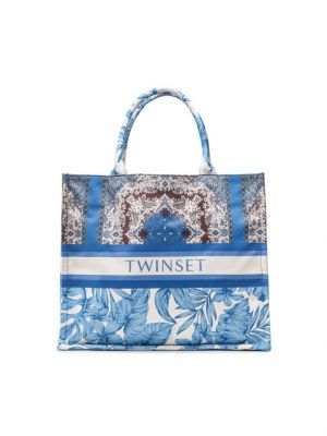 Τσάντα shopper Twinset μπλε