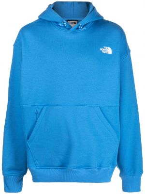 Siuvinėtas džemperis su gobtuvu The North Face mėlyna
