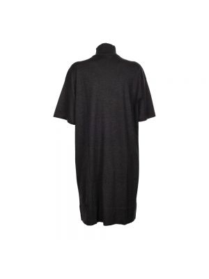 Sukienka midi z kaszmiru Brunello Cucinelli czarna