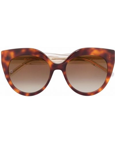 Elie Saab lunettes de soleil à monture papillon - Marron