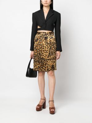 Pouzdrová sukně s potiskem s tygřím vzorem Saint Laurent Pre-owned
