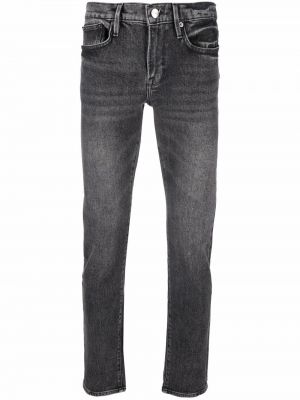 Skinny fit-jeans Frame svart