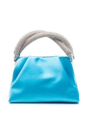 Сатенени шопинг чанта Rodo синьо