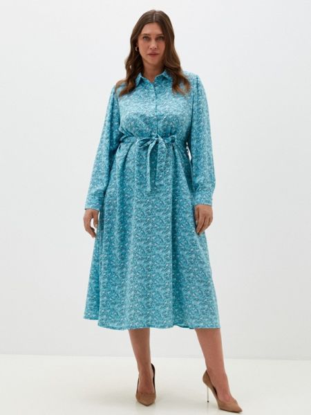 Платье-рубашка Prewoman голубое