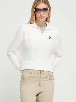 Sweter Tommy Jeans beżowy