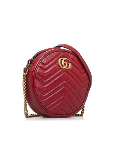 Bolso cruzado de cuero Gucci Vintage rojo