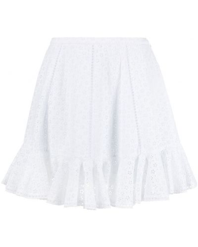 Πλισέ φούστα mini με δαντέλα Philosophy Di Lorenzo Serafini λευκό