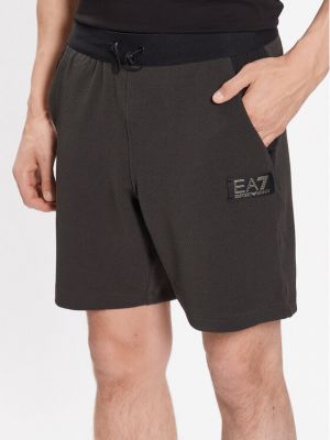 Pantaloni scurți de sport Ea7 Emporio Armani gri