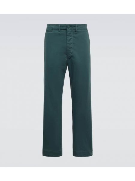 Βαμβακερό παντελόνι chino Rrl πράσινο