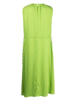 Kleid mit plisseefalten Yves Salomon grün