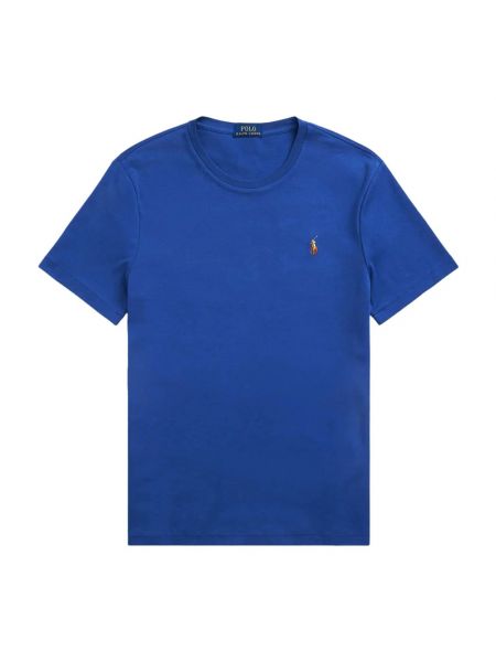 T-shirt aus baumwoll mit rundem ausschnitt Ralph Lauren blau