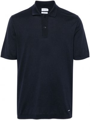 Megztas polo marškinėliai Calvin Klein mėlyna