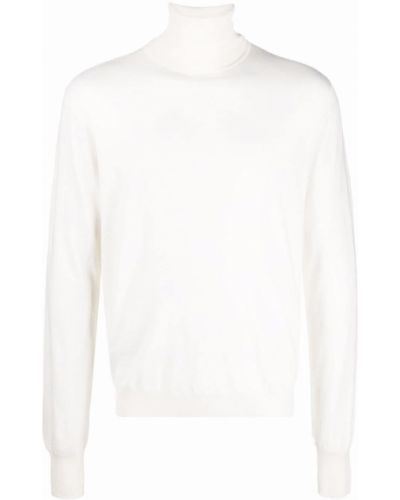 Jersey de cuello vuelto de tela jersey Gabriele Pasini blanco