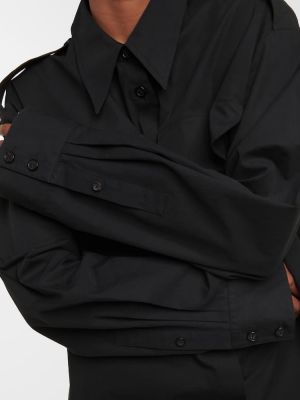 Camisa de algodón Khaite negro