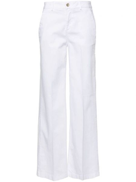 Pantalon droit en coton Liu Jo blanc
