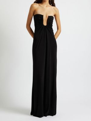 Μάξι φόρεμα από βισκόζη Christopher Esber μαύρο