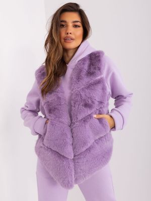 Vestă de blană Fashionhunters violet