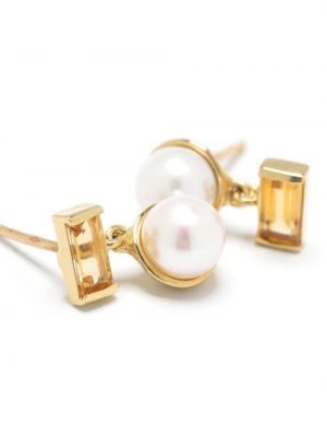Boucles d'oreilles avec perles à boucle Aliita jaune
