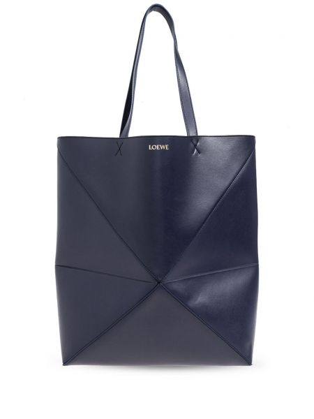 Læder shopping bag Loewe blå