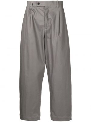 Pantaloni dritti baggy Songzio grigio