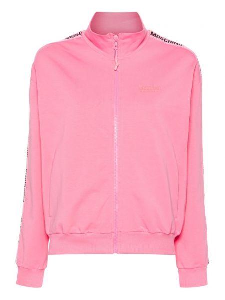 Pamučna jakna Moschino ružičasta