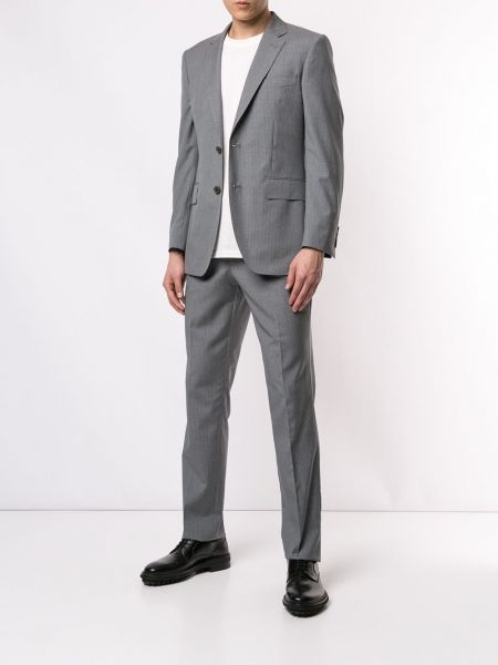 Traje a rayas Gieves & Hawkes gris
