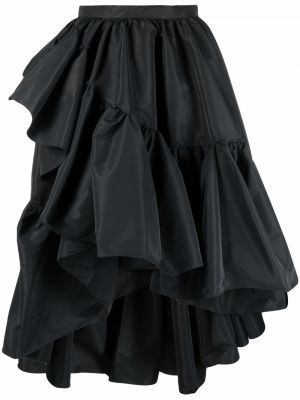 Asymmetrisk ruffle skjørt Alexander Mcqueen svart