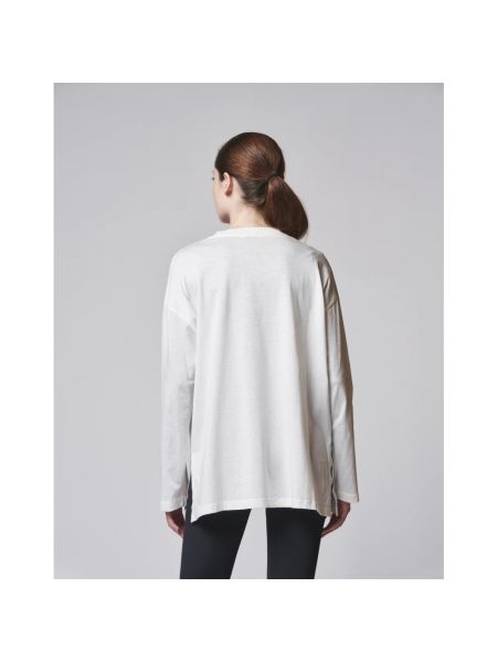 Camiseta de manga larga con lazo de tela jersey Douuod Woman blanco