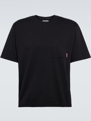 Džerzej bavlnené tričko Acne Studios čierna